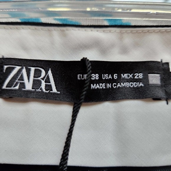 Zara Womens High Waisted Ankle Pants Trousers Size 6 Black 8372/232 NWT - Picture 8 of 10